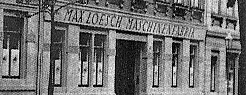 Foundation of special machines Max Loesch Archive picture of the first location of LoeschPack