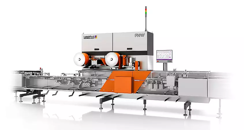 FHW horizontal flow wrapmachine - state-of-the-art packaging technology for a wide range of applications Complete view of the FHW horizontal flow wrap machine