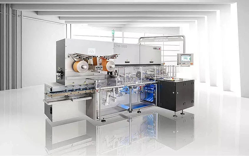 side view of a modern packaging machine