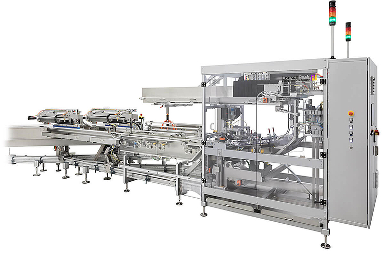 seitliche Ansicht Trayloadingsystem TBS von Loeschpack