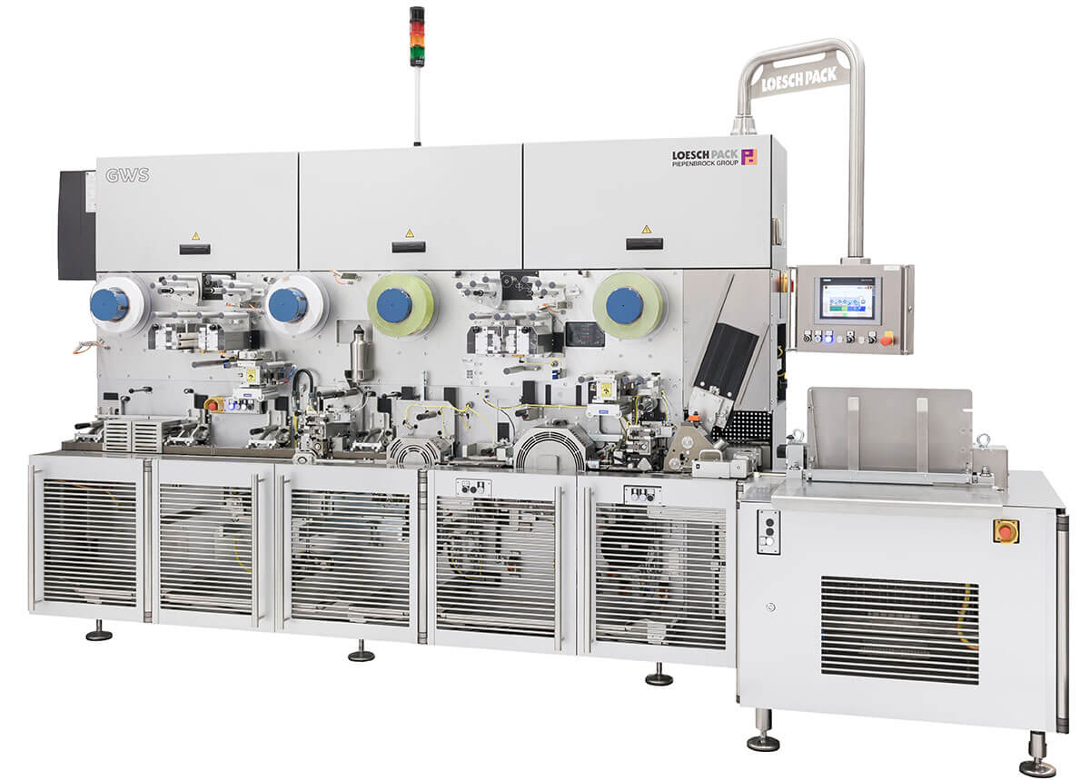Fold wrapping machine GWS side general view fold wrapping machine GWS from Loeschpack